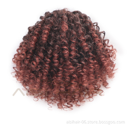 Aisi Hair High Puff Afro Curly Wig Ponytail Drawstring Short Afro Kinky Pony Tail Clip In on Synthetic Curly Hair Bun